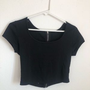 Black crop top